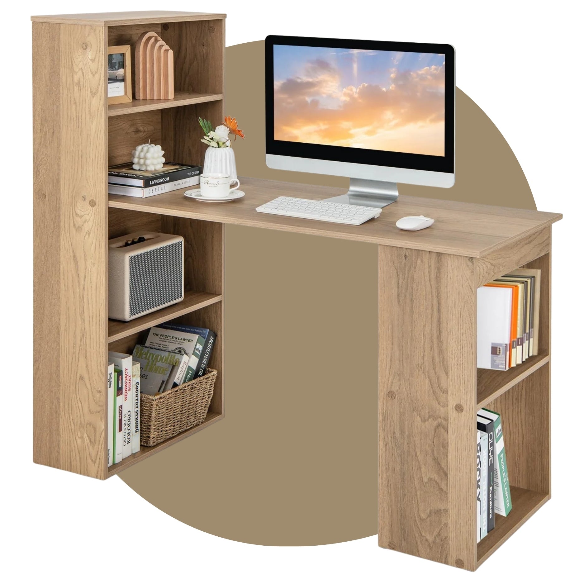 Computer Desk and Shelf