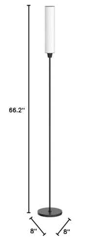 Floor Lamp with Remote Control,Bright Floor Lamps for Living Room/Bedroom/Office, Stepless Adjustable 3000K-6000K Colors and 10-100% Brightness,Standing Light with Foot Switch (Black)