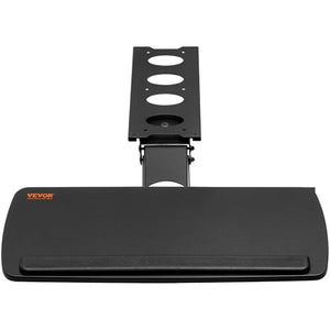 Under-Desk Keyboard Tray, Adjustable for Height and Tilt, Slide-Out Design, Spacious 25x9.8 Inch Surface, Ideal for Home and Office Use