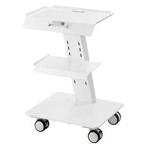 Trolley Cart with Swivel Wheels, 3-Layer Mobile Esthetician Cart, Steel Metal Rolling Tray for Lab, Clinic, Beauty and Salon, 220 lbs Weight Capacity