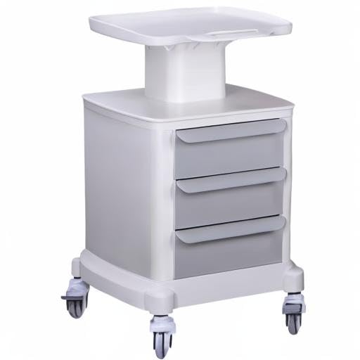 Professional-Grade 3-Drawer Utility Cart on Wheels - Trolley Cart w/ 3 Drawers & Utility Desk - Mobile Storage Cart, Cavitation Machine, Salon Supplies - Max 50kg/110lb Load…