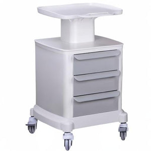 Professional-Grade 3-Drawer Utility Cart on Wheels - Trolley Cart w/ 3 Drawers & Utility Desk - Mobile Storage Cart, Cavitation Machine, Salon Supplies - Max 50kg/110lb Load…