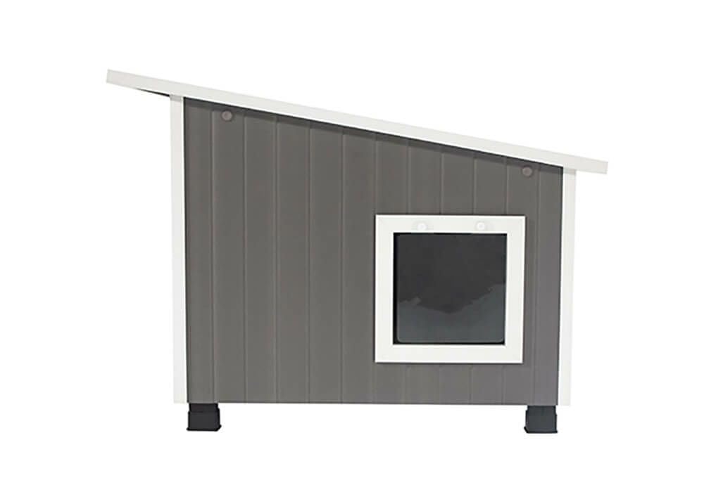 Outdoor Cat House X-Large Weather Resistant, Raised Floor, Dual Vinyl Flaps, 30% Bigger, 28" W x 20" H