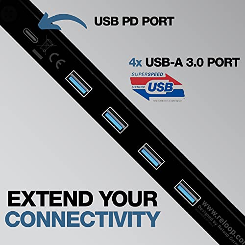 Advanced Laptop Stand with USB-C PD Hub (AMS, black (AMS-STAND-HUB)