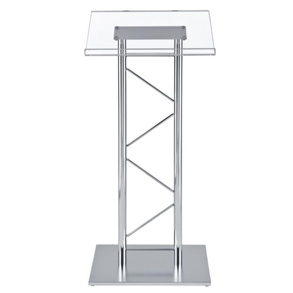 Modern & Stylish Acrylic and Chrome Podium (43.4" Height)