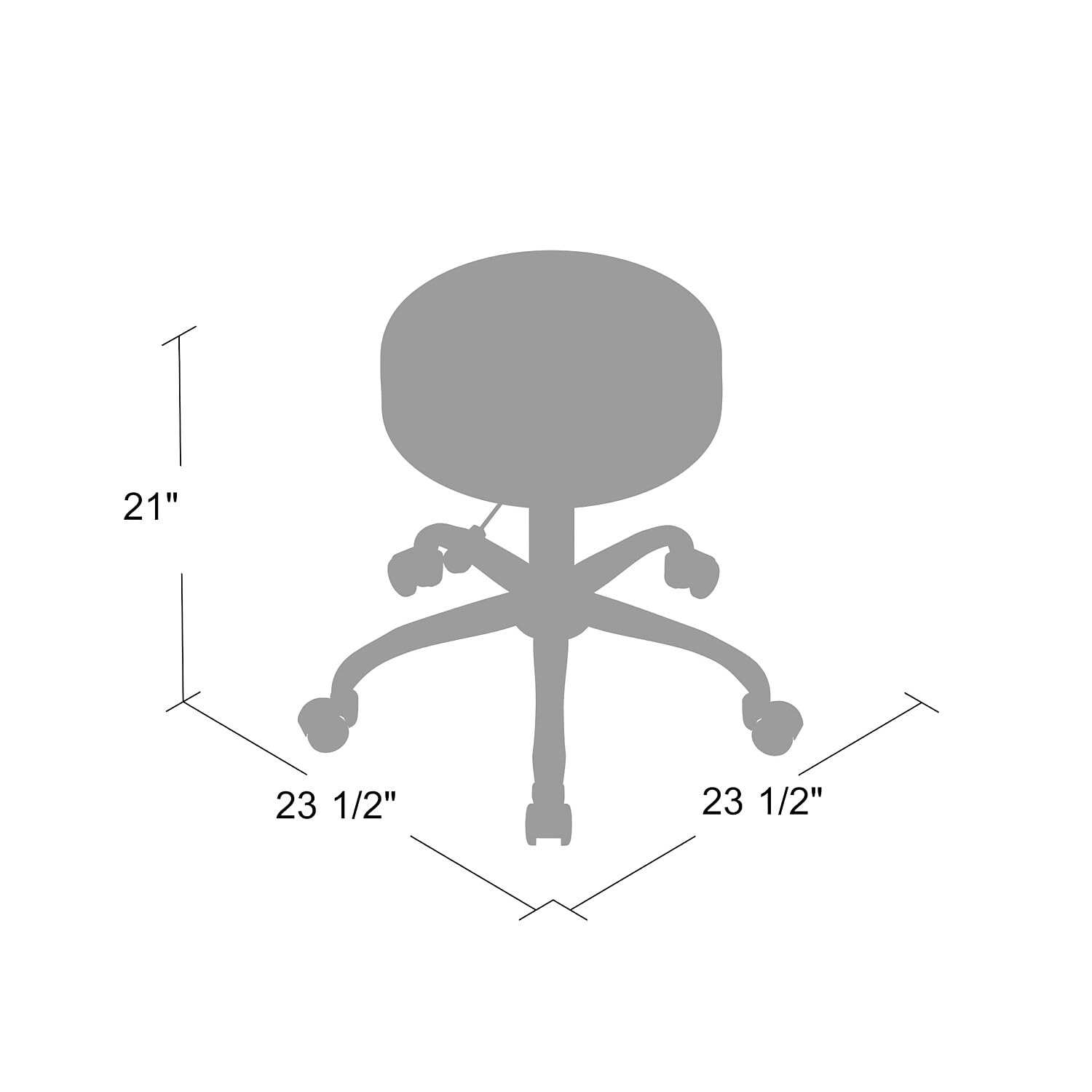 Antimicrobial Vinyl Medical Spa Stool in Black