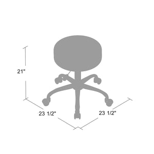 Antimicrobial Vinyl Medical Spa Stool in Black