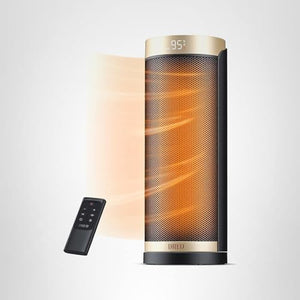 Space Heater, 1500W Electric Heaters for Indoor Use with Thermostat, 70° Oscillation, 8 Safety Protections, 5 Modes, Remote, 12H Timer, Quiet Portable Heater for Office, Bedroom, Large Room