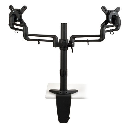 Dual LCD Display Desk Mount Swivel Tilt for 13 to 27-Inches Flat Screen TV (DDR1327SDFC)