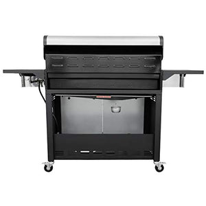 6-Burner Propane Gas BBQ Grill with Side Burner, 73,000 BTUs, Stainless Steel Cabinet Grill with Cast Iron Grates for Outdoor Cooking, Backyard BBQ, Patio, Large Parties