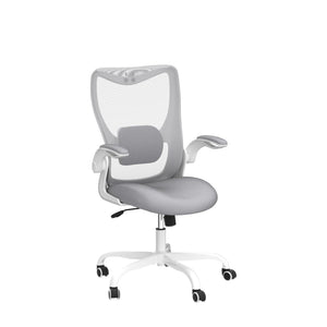 Office Chair, Ergonomic Desk Chair with Adjustable Lumbar Support and Flip up Armrest, Breathable Mesh Computer Chair for Home Office, Gray