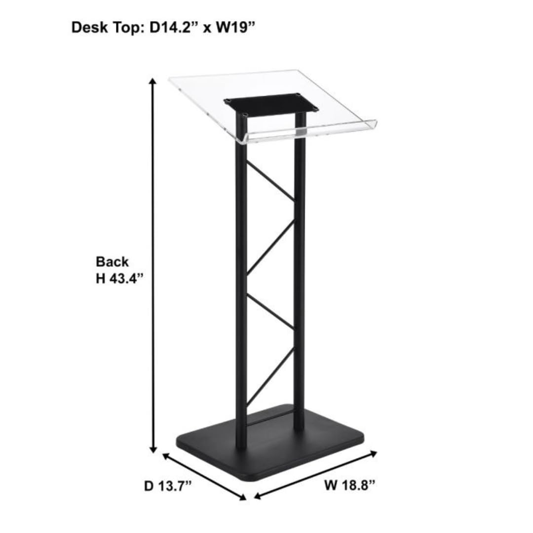 Modern & Stylish Acrylic and Metal Podium (43.4" Height)