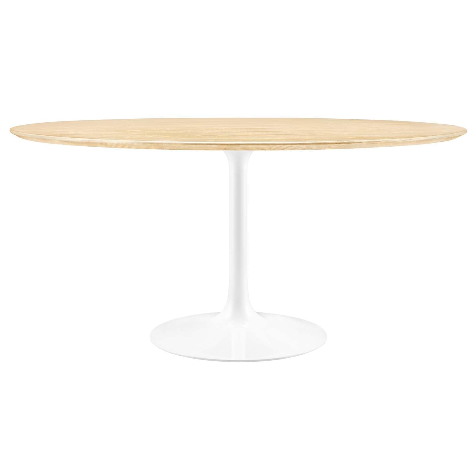 Dining Table, 60", White Natural