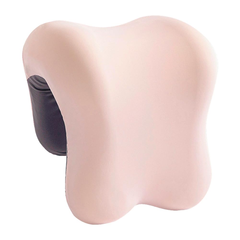 Office Chair Headrest, Memory Foam Neck Support Pillow for Napping, Headrest Pillow Back Support for Adults & Students, Universal Fit for Wheelchair/Office Chair (Pink)