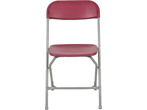 Hercules™ Series Plastic Folding Chair - Red - 2 Pack 650LB Weight Capacity Comfortable Event Chair - Lightweight Folding Chair