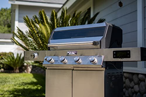 4-Burner Liquid Propane Gas Smart bbq Grill Denali 425 with Stainless Steel Rotisserie Kit(2 Items)