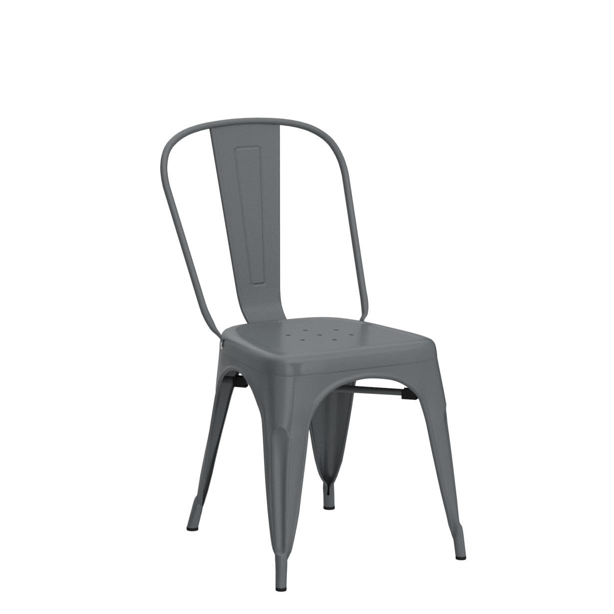 Dining Chairs Set of 4 - Indoor/Outdoor, Metal, 18 Inch Seat Height, 330LBS Weight Capacity, Stackable, Restaurant & Bar Chairs