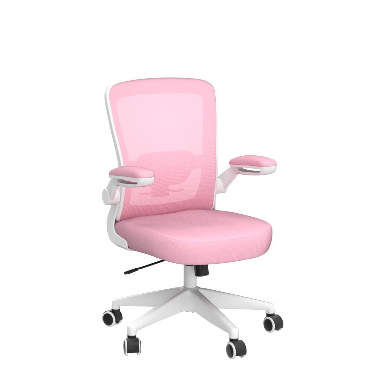 Office Chair, Ergonomic Desk Chair Breathable Mesh Chairs Adjustable High Back Lumbar Support Flip-up Armrests, Executive Rolling Swivel Comfy Computer Chairs Home Office Pink