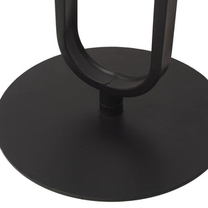Side Table with Marble Top Metal Pub Bar Round Table Modern Sofa Side End Table Coffee Tray Side Desk for Couch Living Room Bedroom