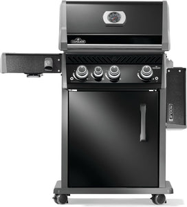 Rogue PRO 425 Propane Gas Grill with Infrared Side Burner, Black, Durable 4-Burner Backyard Grill