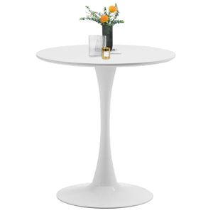 White Round Dining Table, 27.6