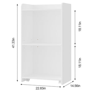 Podium Stand - Portable Podium Stand with 4 Rolling Wheels, Pulpits for Churches with Adjustable Shelf, Hostess Stand, Mobile Teacher lecterns & podiums for Church, Classroom, Office (White)