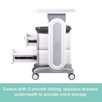 Professional Utility Cart with Wheels - Rolling Dental Office Cart with Drawers - Medical Trolley for Cavitation Machine, Esthetician Supplies, Lab Tools - Salon Trolley