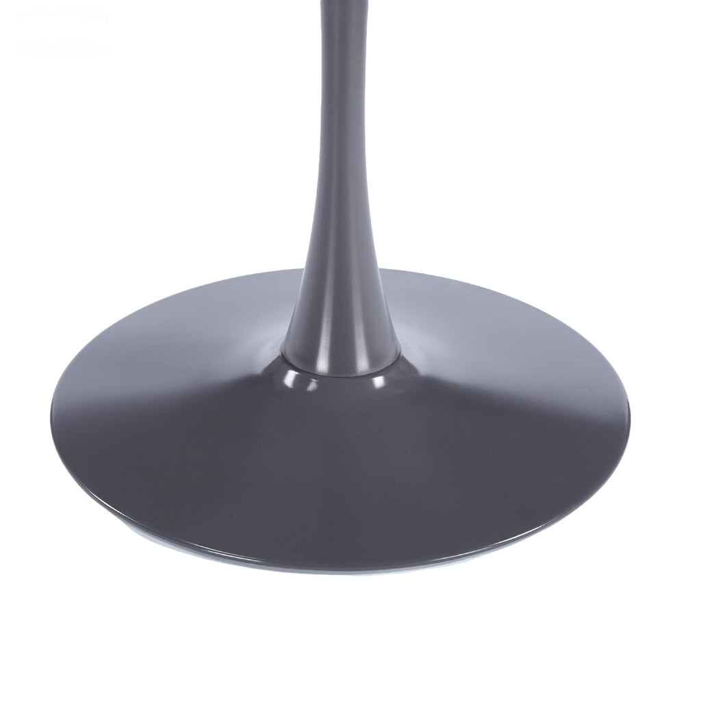 42" Tulip Table for 4-6 Persons Modern Round Dining Room Table, Mid-Century Modern Grey Small Kitchen Table with MDF Wooden Top, Leisure Coffee Table for Living Room, Dining Room, Office
