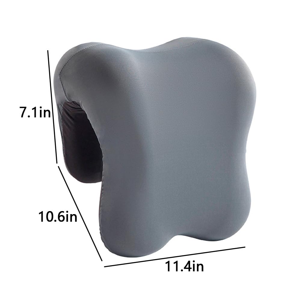 Office Chair Headrest, Memory Foam Neck Support Pillow for Napping, Headrest Pillow Back Support for Adults & Students, Universal Fit for Wheelchair/Office Chair (Blue)
