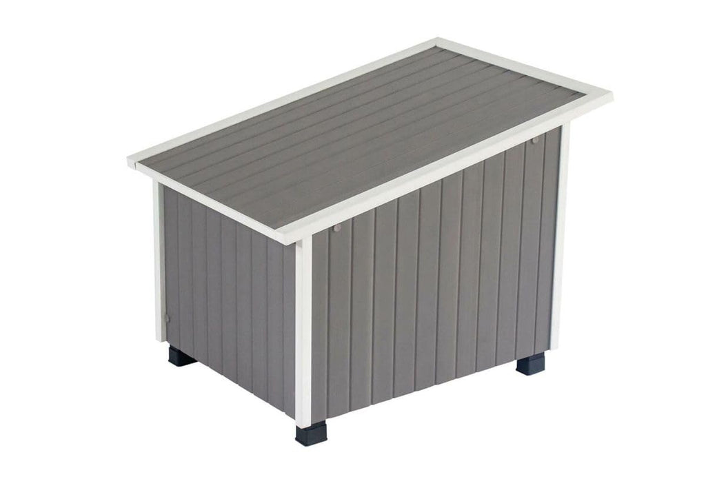 Outdoor Cat House X-Large Weather Resistant, Raised Floor, Dual Vinyl Flaps, 30% Bigger, 28" W x 20" H