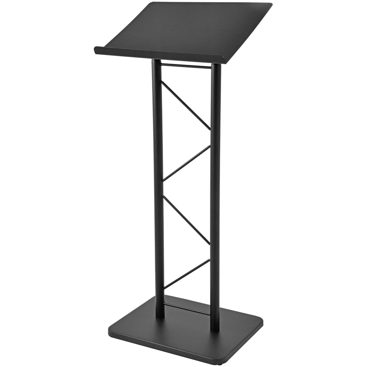 Large portable Lectern, Stand Up Church Pulpit, Slanted  Lectern conference, Podium for Speakers, Speeches and Other Occasions- Truss Lectern, Black Powder Coat Finish, Metal