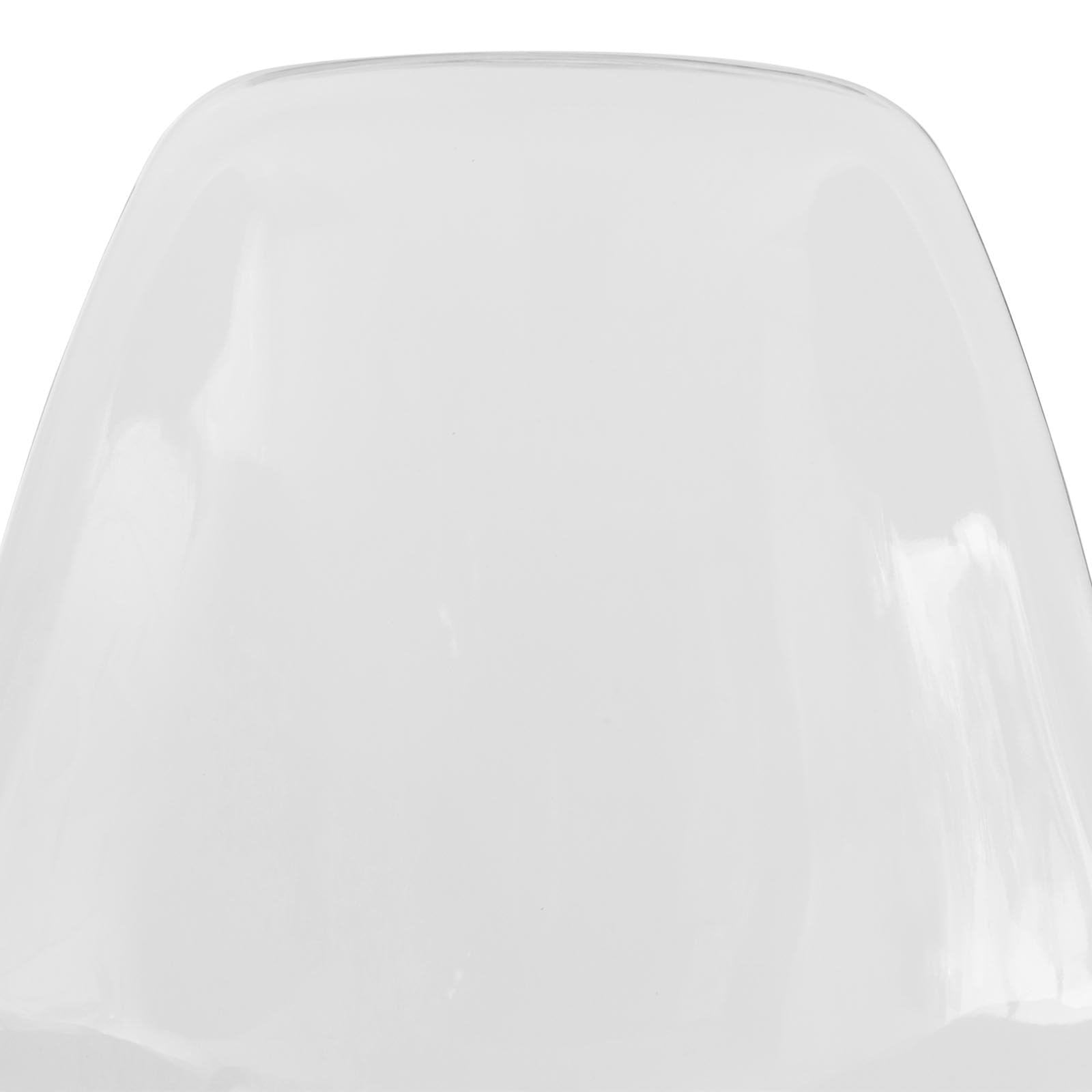 Dining, Modern Chrome Eiffel Base and Curved Back Design, Ergonomic and Lightweight Accent Side Chair for Mid-Century Home, Kitchen, and Café (Clear, Singles)