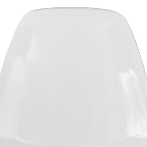 Dining, Modern Chrome Eiffel Base and Curved Back Design, Ergonomic and Lightweight Accent Side Chair for Mid-Century Home, Kitchen, and Café (Clear, Singles)