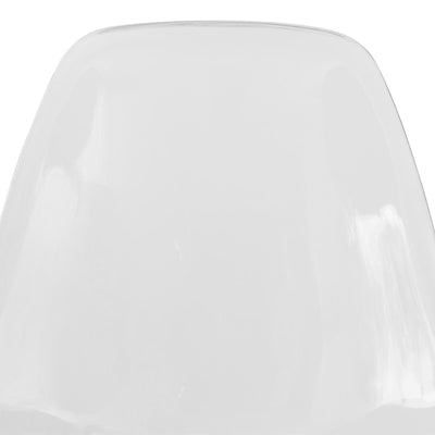 Dining, Modern Chrome Eiffel Base and Curved Back Design, Ergonomic and Lightweight Accent Side Chair for Mid-Century Home, Kitchen, and Café (Clear, Singles)