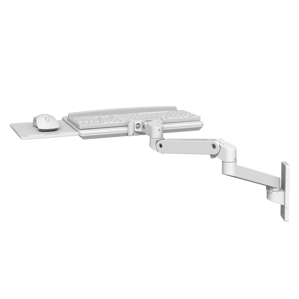 Upgraded LX Pro Premium Keyboard Arm, Wall Mount Adjustable Keyboard Tray – White