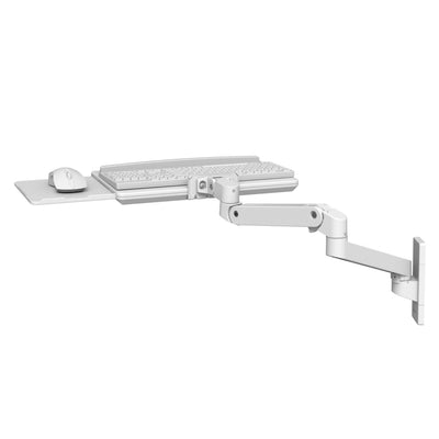 Upgraded LX Pro Premium Keyboard Arm, Wall Mount Adjustable Keyboard Tray – White