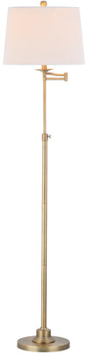 Lighting Collection Nadia Traditional Farmhouse Swivel Swing Arm Gold 64-inch Adjustable Height Living Room Bedroom Home Office Standing Floor Lamp (LED Bulb Included)