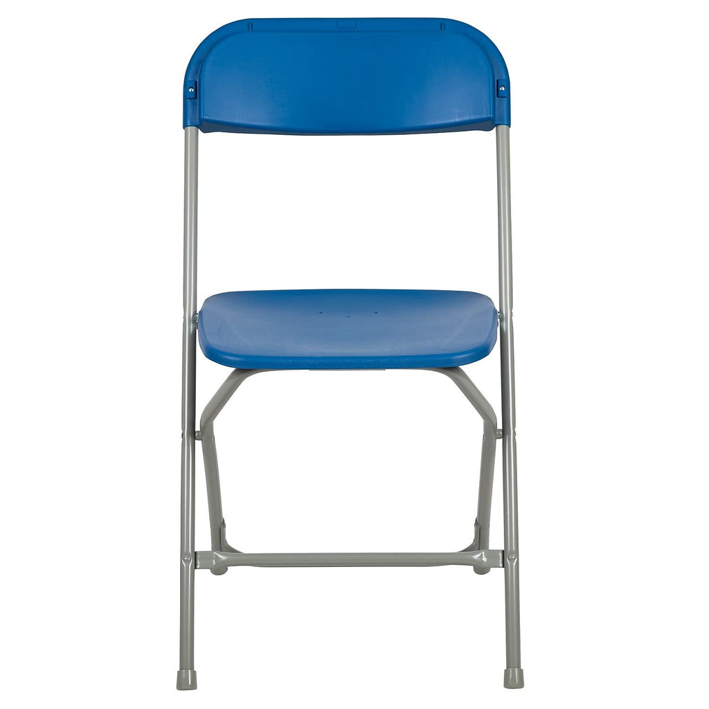 Hercules™ Series Plastic Folding Chair - Blue - 2 Pack 650LB Weight Capacity Comfortable Event Chair-Lightweight Folding Chair