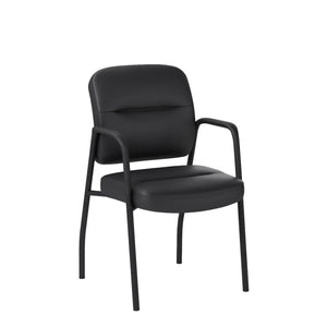 Waiting Room Office Reception Chairs Executive Leather Guest Chairs with Armrest Ergonomic Upholstered Lumbar Support Side Chairs (2 Pack)