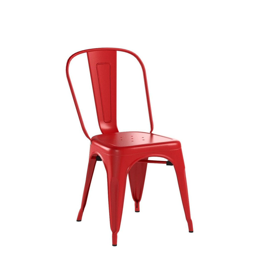 Metal Dining Chairs Set of 4 Indoor Outdoor Chairs Patio Chairs Kitchen Metal Chairs 18 Inch Seat Height Restaurant Stackable Chair Tolix Side 330LBS Weight Capacity