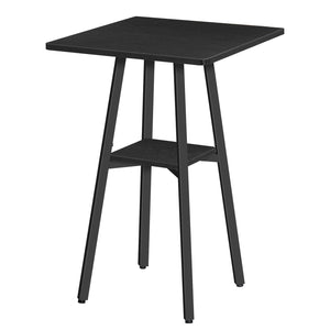 Bar Table, 2-Tier High Top Pub Table, Counter Height Table with Storage, Small Kitchen Dining Table, 36.6