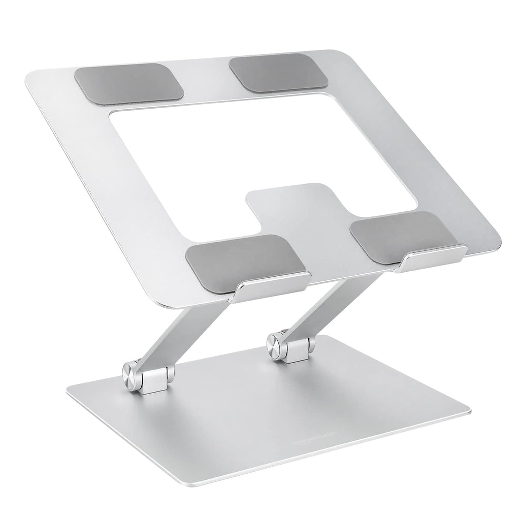 Sturdy and Portable Ergonomic Laptop Stand for Desk, Adjustable Riser, Fits all Laptops and Notebooks up to 17.3 Inch, Silver, 10 x 8.7 x 6 in
