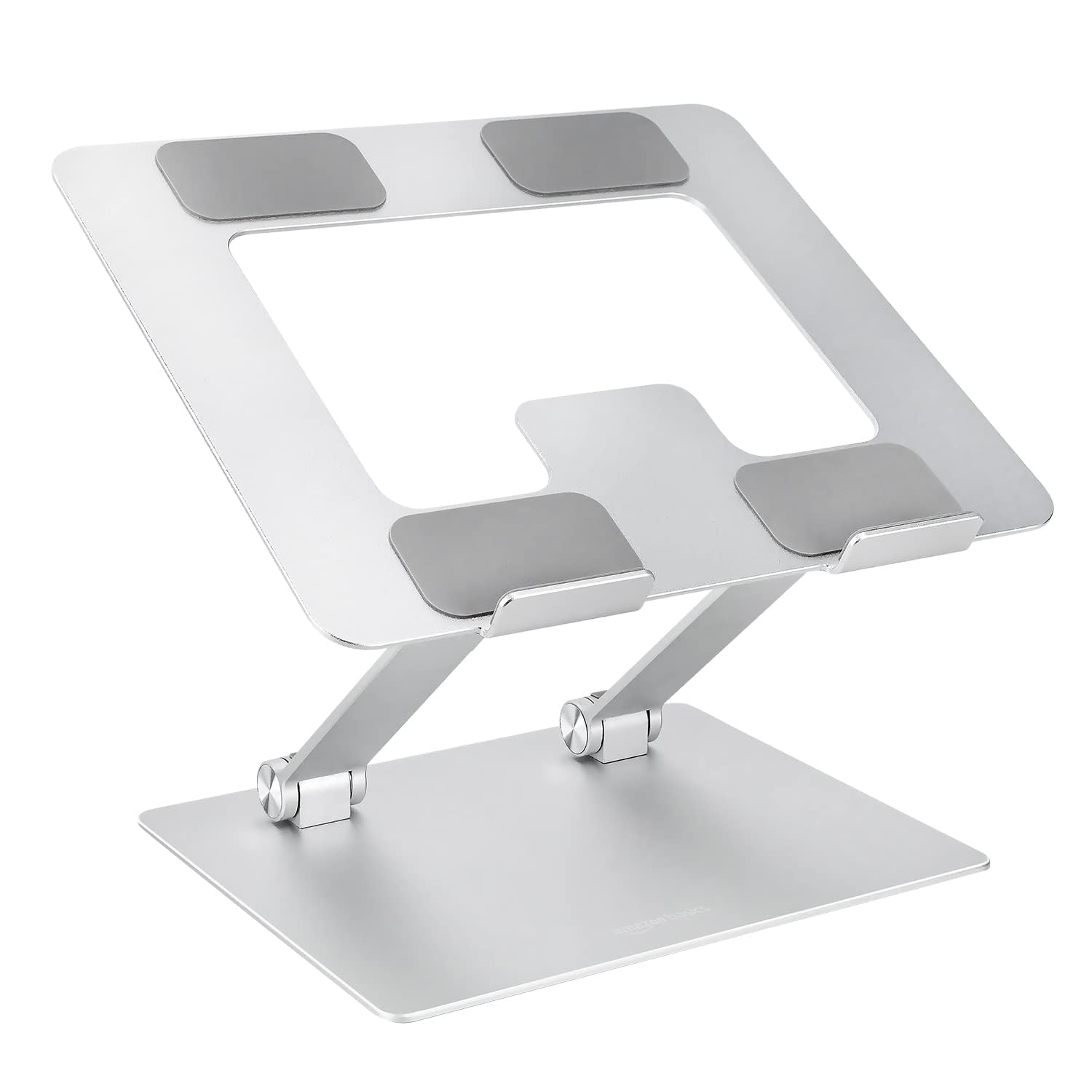 Sturdy and Portable Ergonomic Laptop Stand for Desk, Adjustable Riser, Fits all Laptops and Notebooks up to 17.3 Inch, Silver, 10 x 8.7 x 6 in