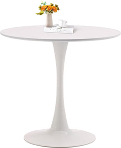 White Round Dining Table, 31.5