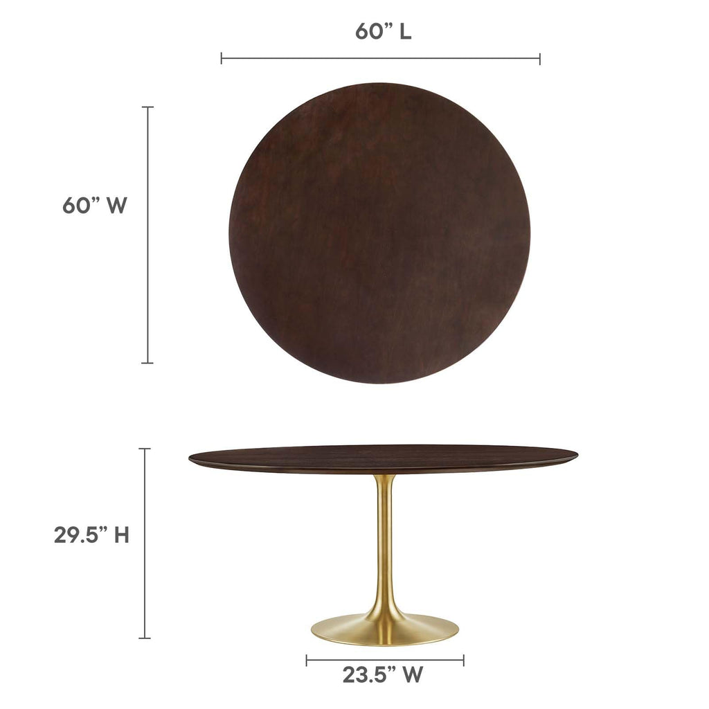 Dining Table, 60", Gold Cherry Walnut