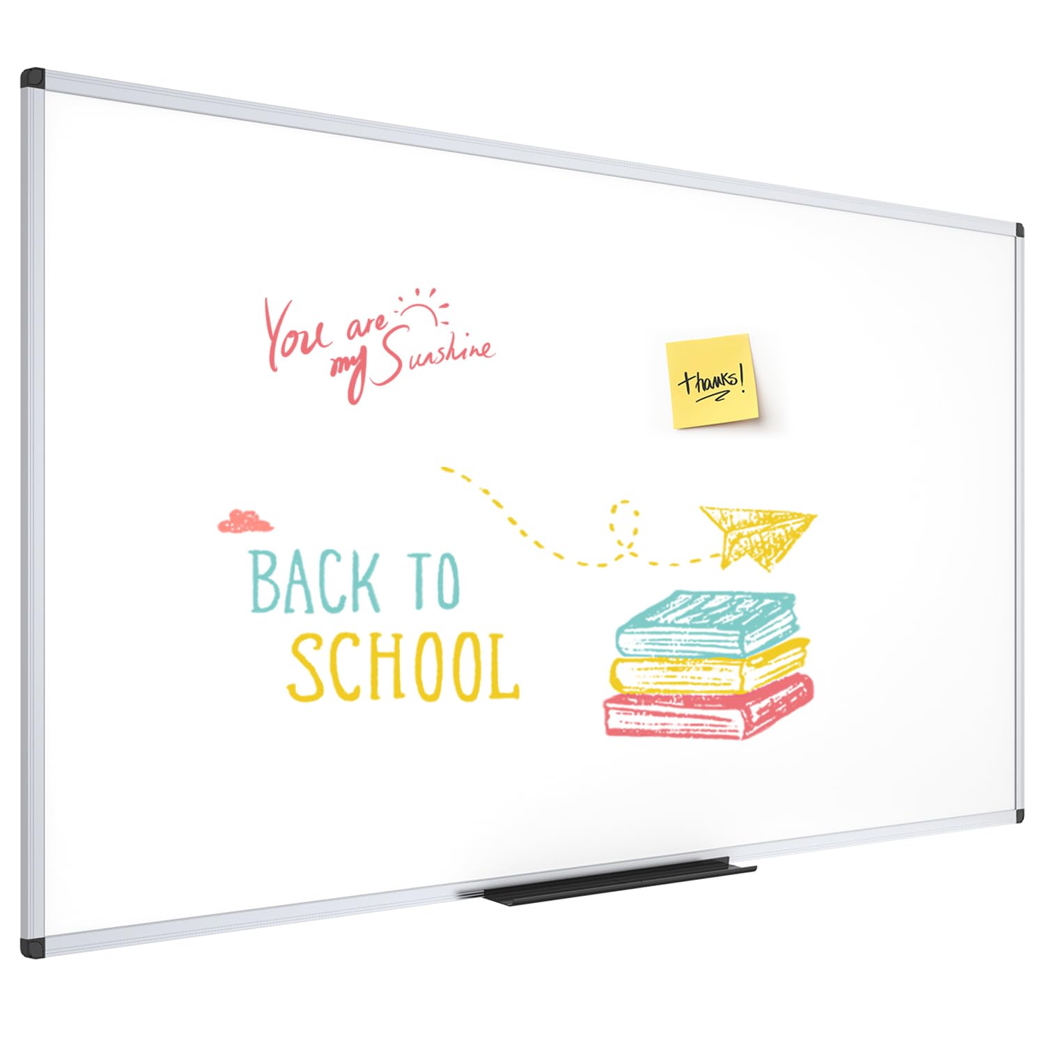 Dry Erase Board/Whiteboard, 72 x 40 Inches, Wall Mounted Board for School Office and Home