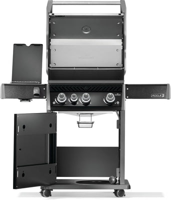 Rogue PRO 425 Propane Gas Grill with Infrared Side Burner, Black, Durable 4-Burner Backyard Grill