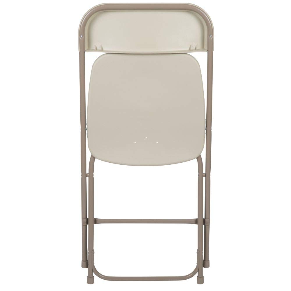 Hercules™ Series Plastic Folding Chair - Beige - 2 Pack 650LB Weight Capacity Comfortable Event Chair-Lightweight Folding Chair