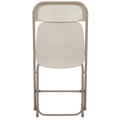 Hercules™ Series Plastic Folding Chair - Beige - 2 Pack 650LB Weight Capacity Comfortable Event Chair-Lightweight Folding Chair