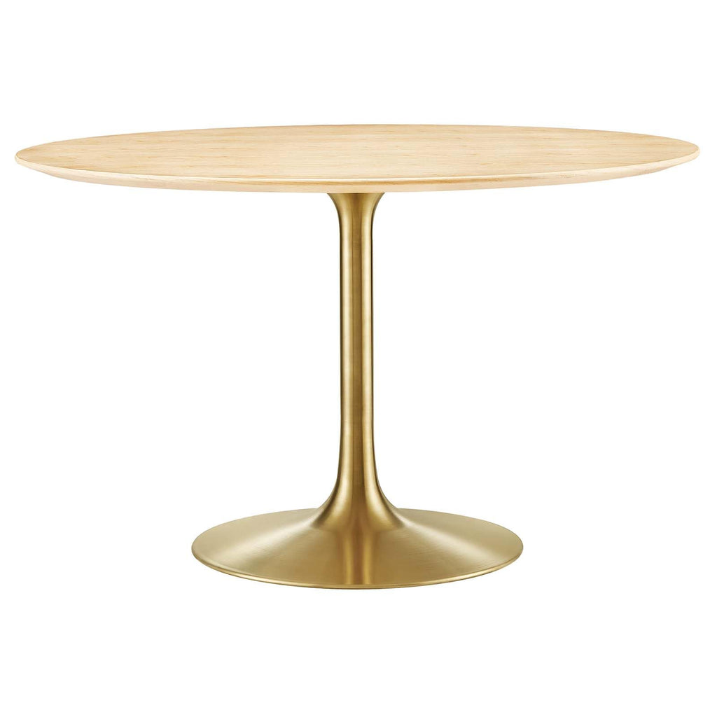 Dining Table, 48", Gold Natural